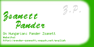 zsanett pander business card